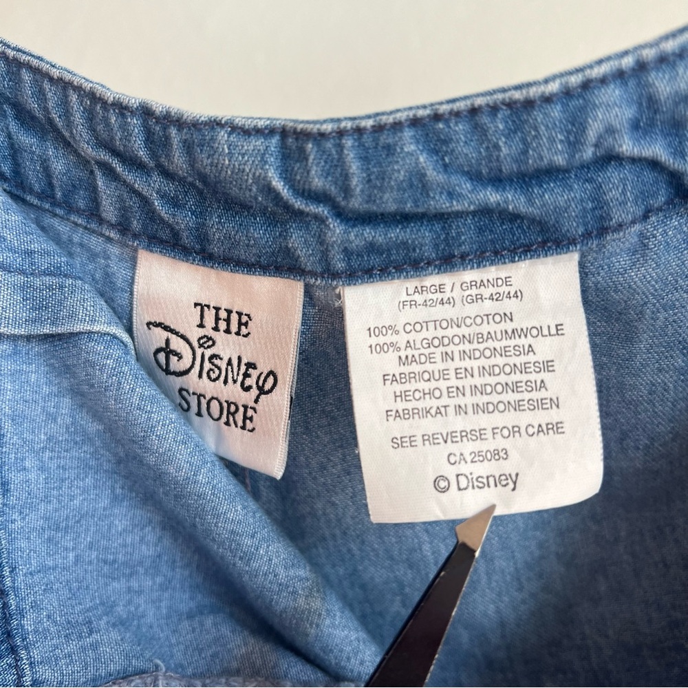 Winnie The Pooh Denim Skort Skirt Wrap Shorts Vintage Disney Store Y2K 1990s - Picture 5 of 10
